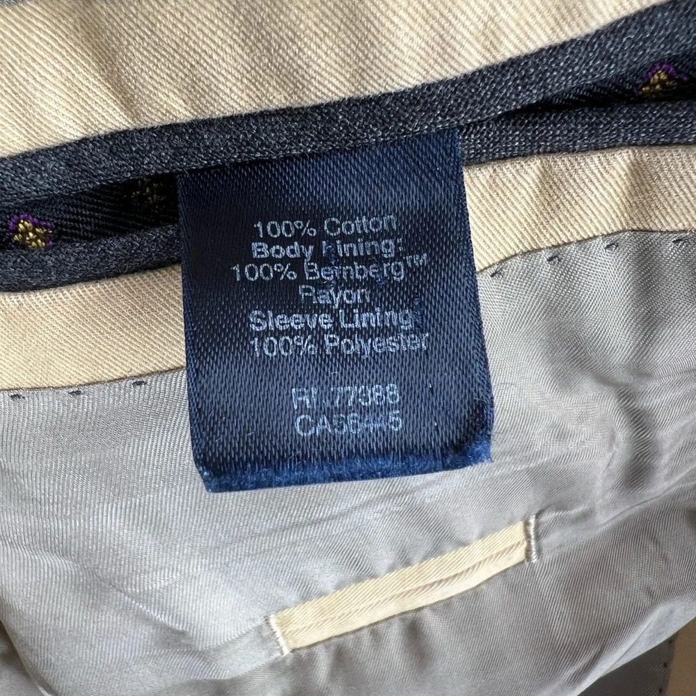 J.Crew Ludlow Blazer‎ Jacket Tan Two Button Notched Lapel Cotton Size 38R